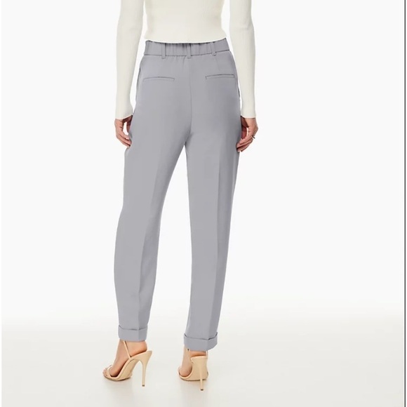 Joie Women’s Light Grey Ankle Casual Pants Size 10 Mid Rise Pleated Cuffed Hem - Picture 2 of 15